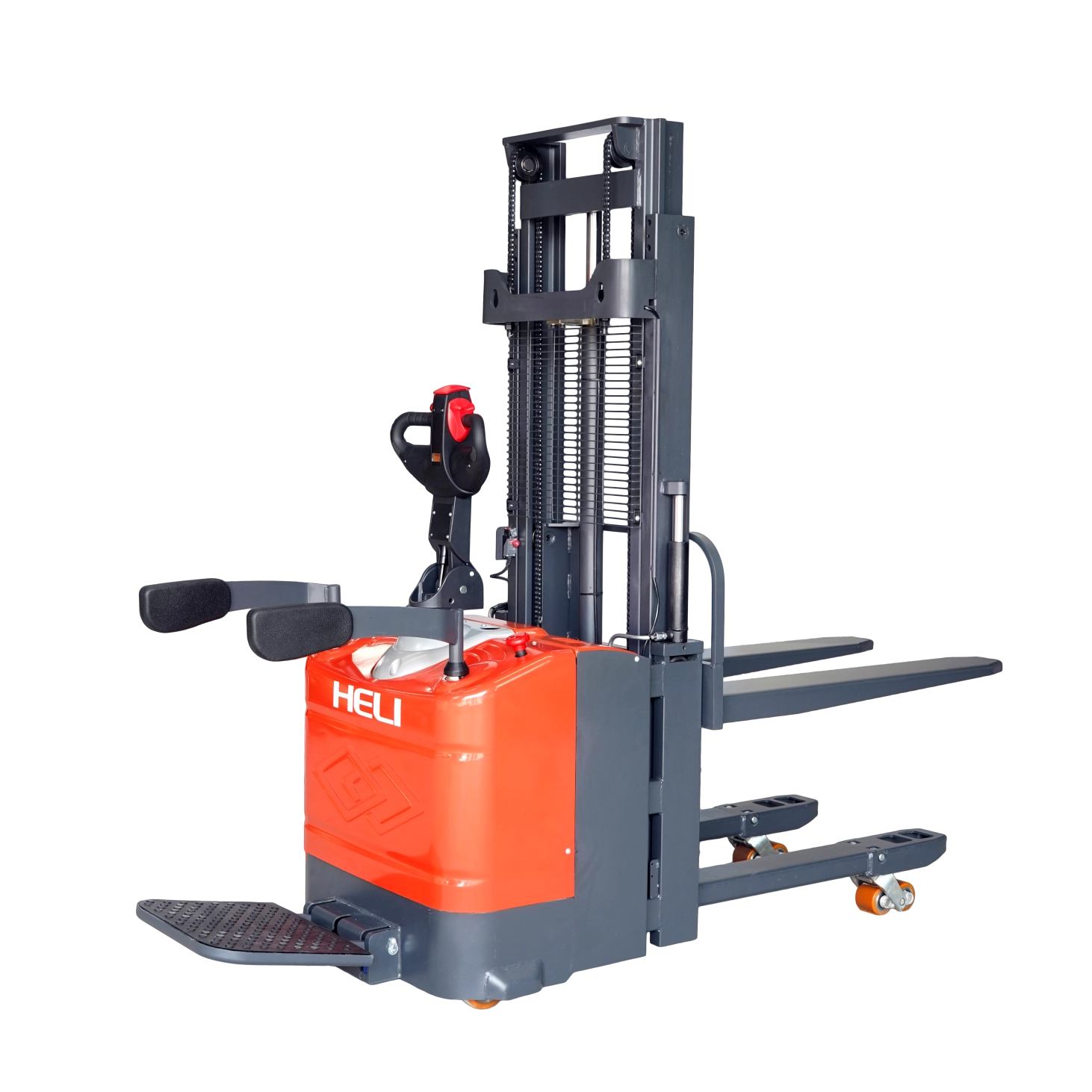 Everlift 1.5T 3m Pallet Stacker With Double Lifting Forks Stand on Stacker Forklift